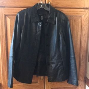 Black leather jacket